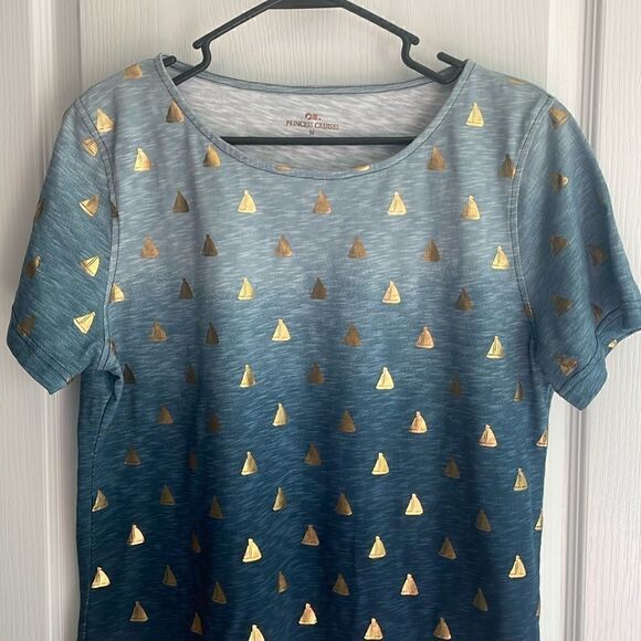 Princess Cruises Blue/Light Blue/Gold Ships T-Shirt - M - Excellent Condition - Picture 2 of 9